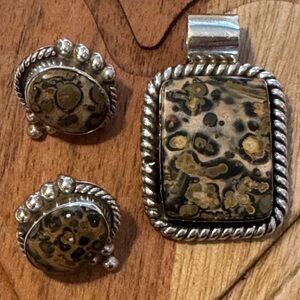 Vintage Taxco Mexico Sterling Silver 925 jewelry set